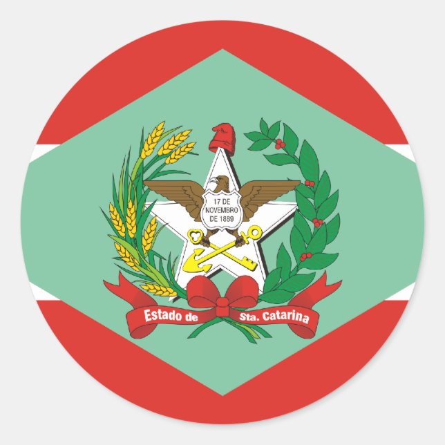 Santa Catarina, Brazil Classic Round Sticker (Front)