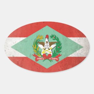 Santa Catarina Oval Sticker