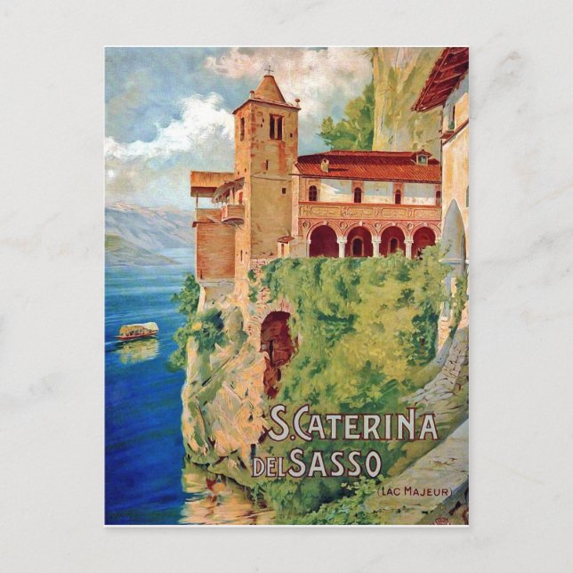 Santa Caterina del Sasso, Lake Maggiore, Italy Postcard (Front)