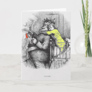 Santa Caught In The Act, A Vintage Christmas Card