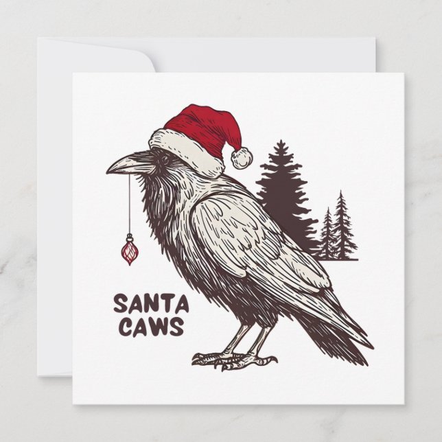 Santa Caws Holiday Card (Front)