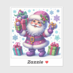 Santa Celebrates Christmas With Gifts