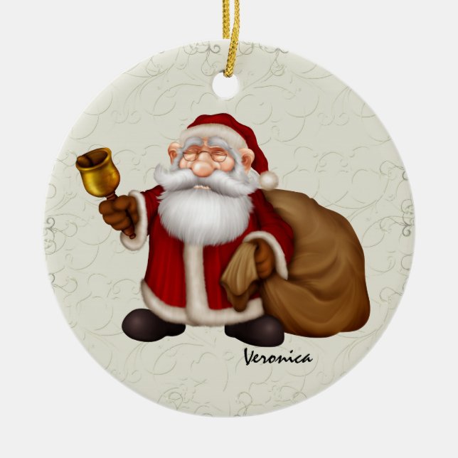 Santa Ceramic Tree Decoration (Front)