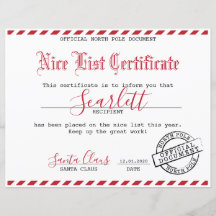 Santa Certificate - Kids Package