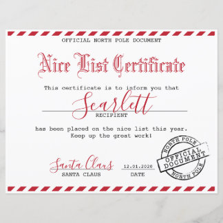 Santa Certificate - Kids Package