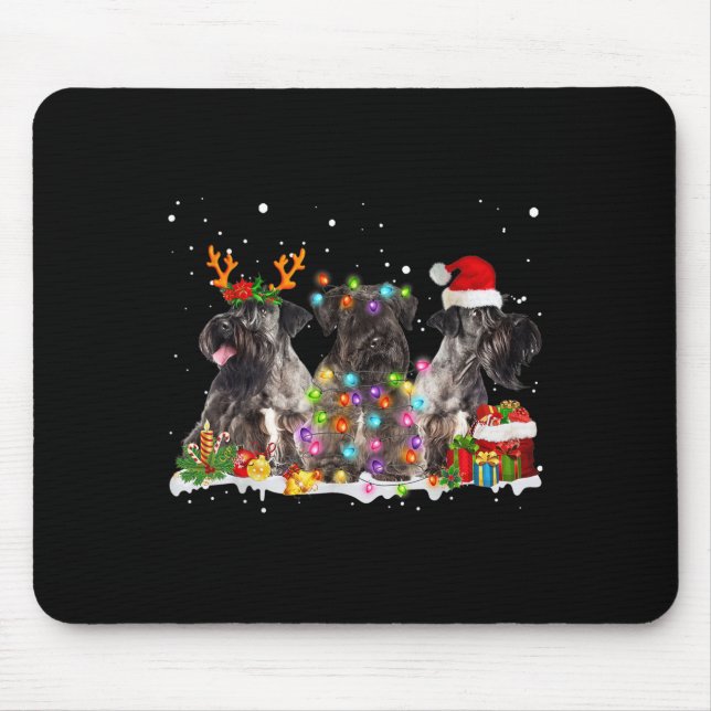 Santa Cesky Terrier Dog Gorgeous Reindeer Christma Mouse Mat (Front)