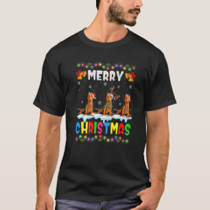 Santa Chameleon Animals Merry Christmas Pajama T-Shirt
