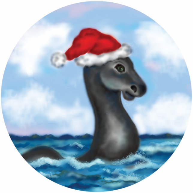 Santa Champ Ornament Photo Sculpture Decoration (Front)