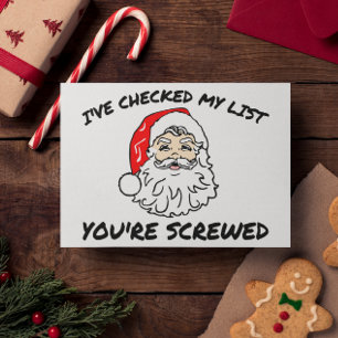 Santa Checked His List Holiday Card
