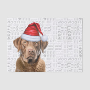 Santa Chesapeake Bay Dog Festive Christmas Holiday Tissue Paper
