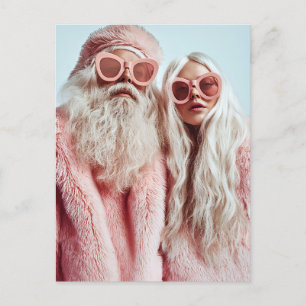 Santa Chic Mr. & Mrs. Claus Turn Heads at Festival Holiday Postcard