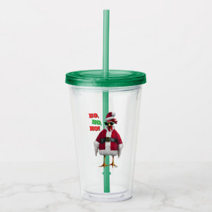 Santa Chicken Acrylic Tumbler