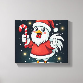Santa Chicken Joy Canvas Print