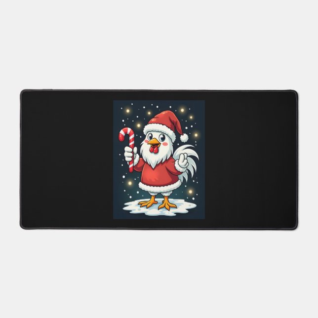Santa Chicken Joy Desk Mat (Front)