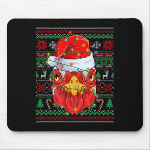 Santa Chicken Lover Farmer Christmas Pjs Ugly Xmas Mouse Mat