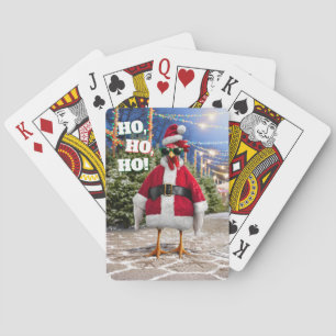 Santa Chicken Playing Cards