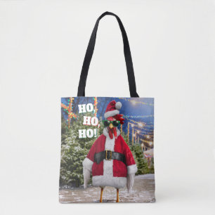 Santa Chicken Tote Bag