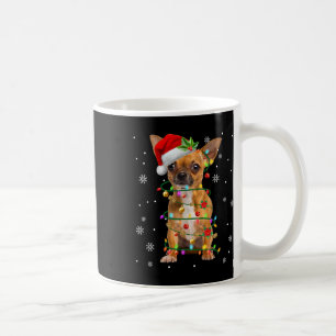 Santa Chihuahua Christmas Lights Xmas Dog Lover Me Coffee Mug