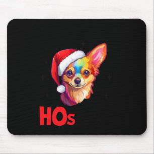 Santa Chihuahua Dog There's Some Hos In This House Mouse Mat