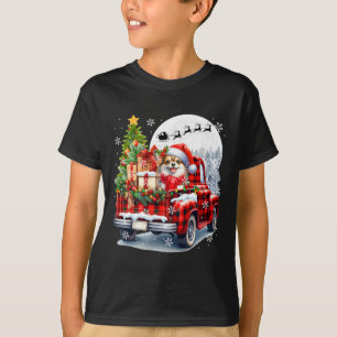 Santa Chihuahua On Pickup Truck Christmas Owner Ki T-Shirt