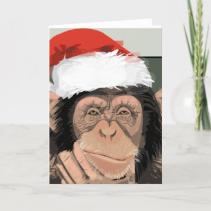 Santa Chimp Holiday Card