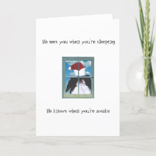 Santa Chin is coming to town Holiday Card
