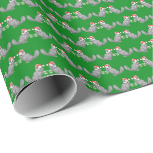 Santa Chinchillas Holiday Wrapping Paper