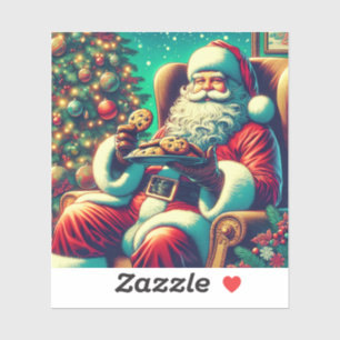 Santa Chocolate Chip Cookies   Vintage Christmas