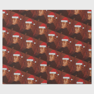 Santa Chopin Classical Music Delacroix Portrait Wrapping Paper