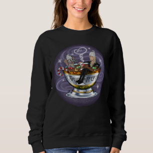 Santa Chris & Wilbur Hot Tubbin' Women's Sweatshirt