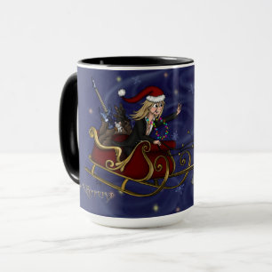 Santa Chris & Wilbur Sleigh Ride Mug