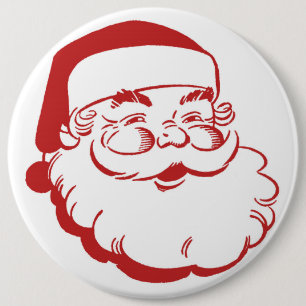 Santa Christmas  6 Cm Round Badge