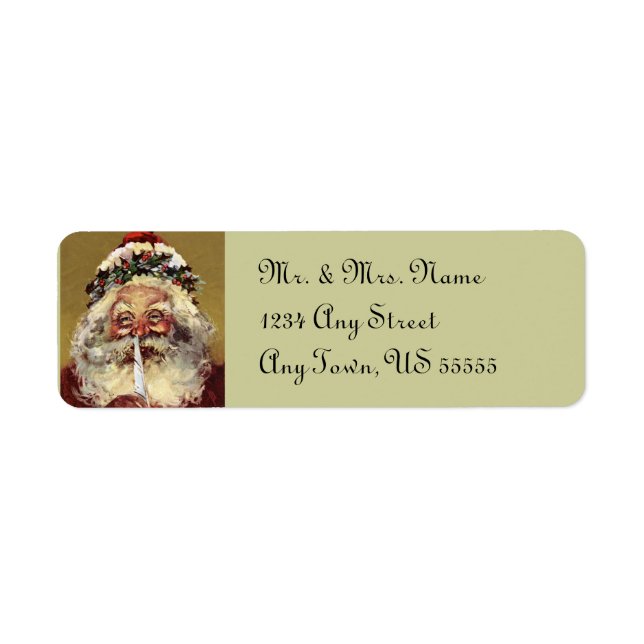 Santa Christmas Address Labels (Front)