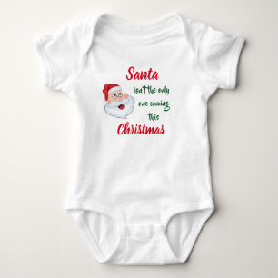 Santa - Christmas Baby Announcement Bodysuit