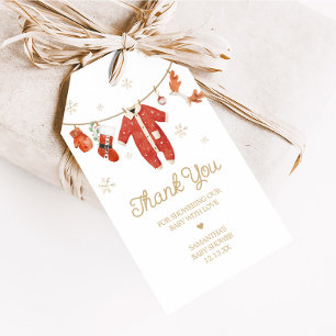 Santa Christmas Baby Shower Favor Tags