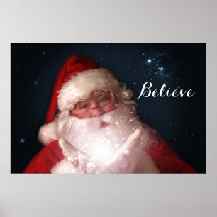 Santa Christmas Believe Poster