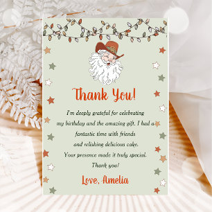 Santa Christmas Birthday  Thank You Card