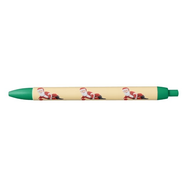 Santa Christmas Blue Ink Pen (Front)