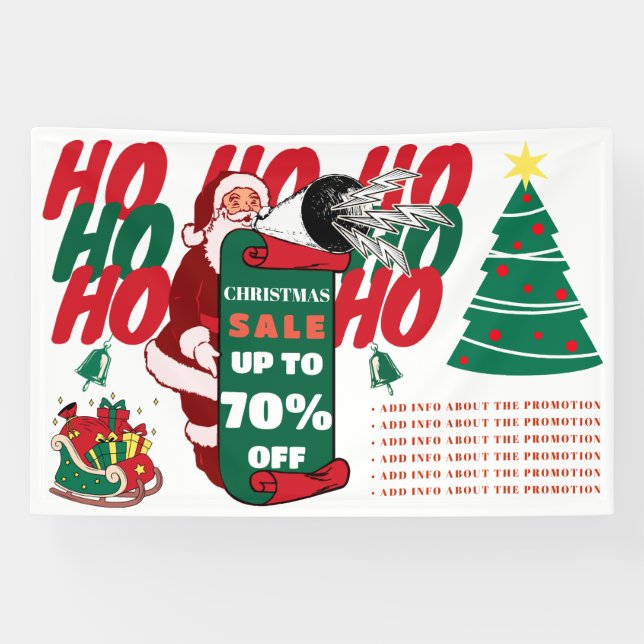 Santa Christmas Business Sale Promotion Advert Banner (Horizontal)