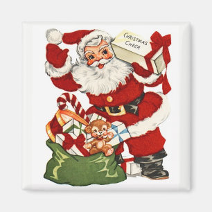 Santa & Christmas Cheer Vintage Magnet