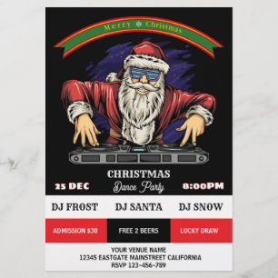 Santa Christmas Dance Party Flyer