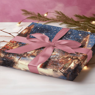 Santa Christmas Decoupage Vintage Victorian Wrappi Wrapping Paper