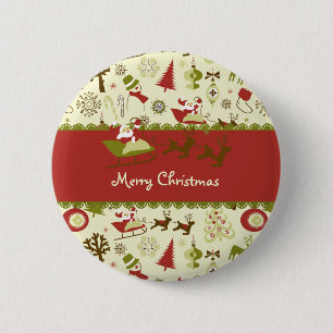 Santa Christmas Delivery 6 Cm Round Badge