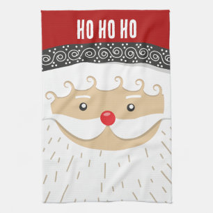 Santa Christmas Design Tea Towel