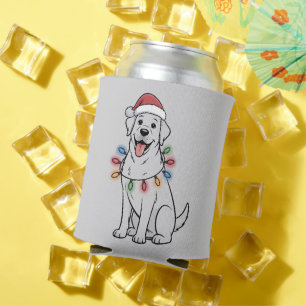 Santa Christmas Dog Lover Labrador Retriever Mum Can Cooler