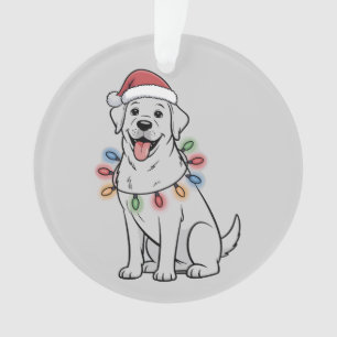 Santa Christmas Dog Lover Labrador Retriever Mum Ornament