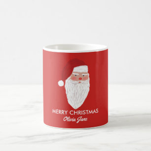 Santa Christmas Gift Coffee Mug - Hand Drawn