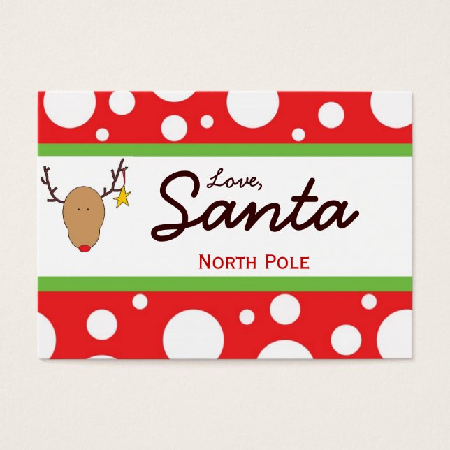 Santa Christmas Gift Tag (Front)