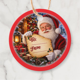 Santa Christmas Gift Tags