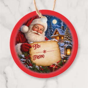Santa Christmas Gift Tags